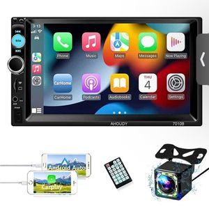 Double Din Car Stereo Compatible with Apple Carplay, 7 InchTouchscreen nwt